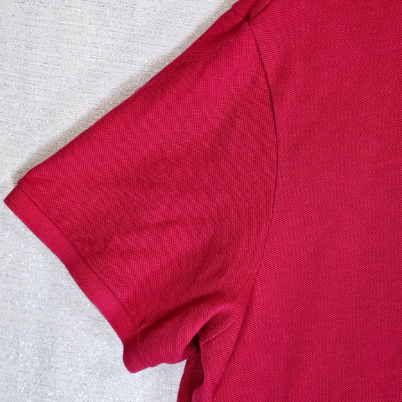 Lacoste Men's Slim Fit Vintage Polo Size 8 Short Sleeve Button Pink 100% Cotton - Picture 3 of 6